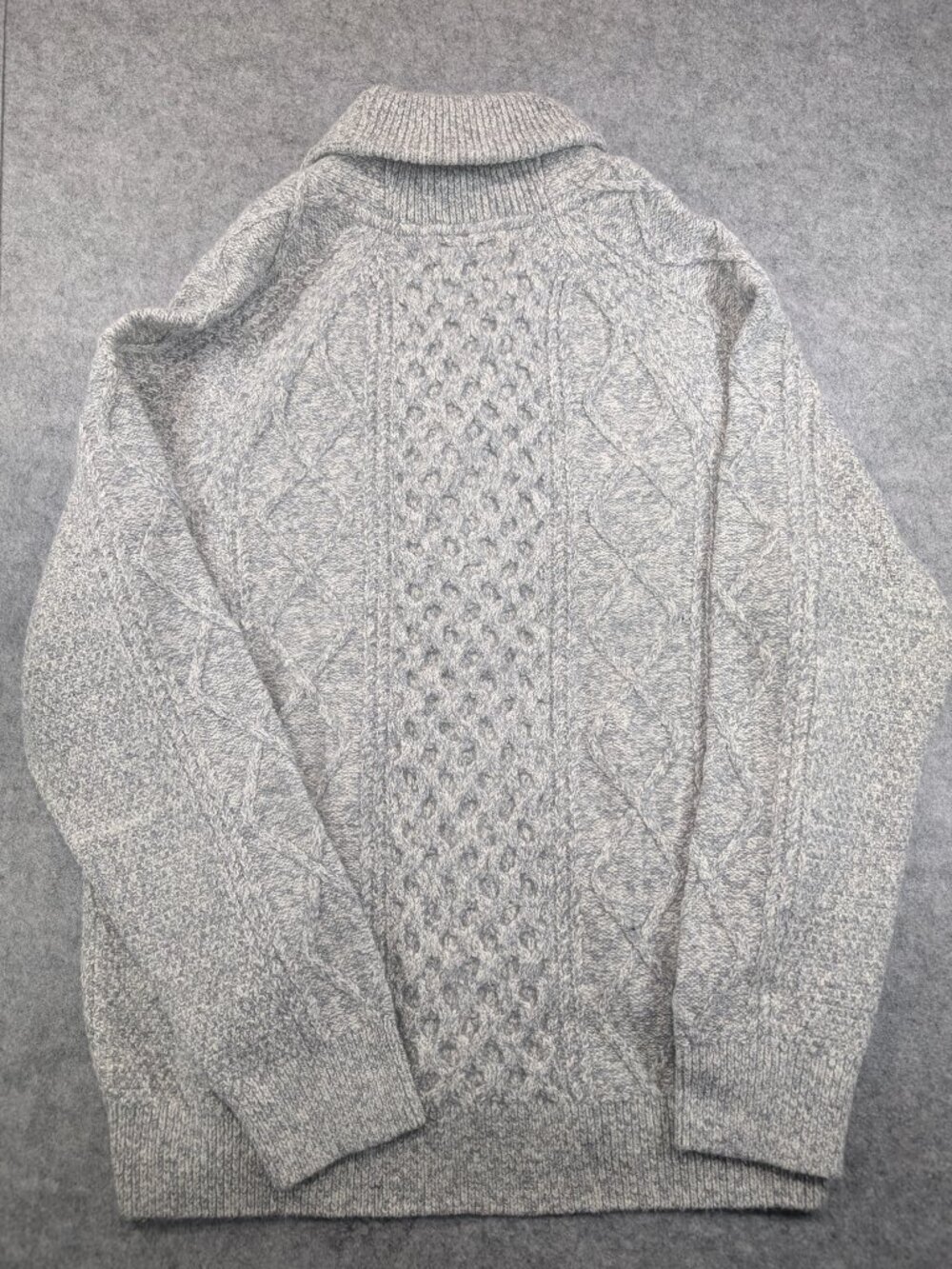 Wind River Heritage Men's Cable Knit Shawl Collar Cardigan Sweater Large - Picture 4 of 14